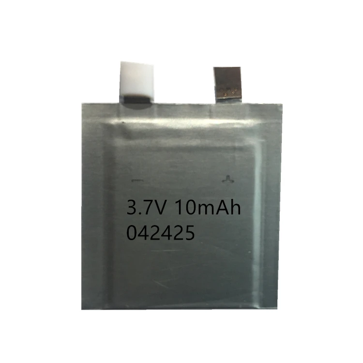 3.7V Ultra Thin Battery 042425 super tiny rechargeable battery 10mAh thickness 0.45mm for card reader