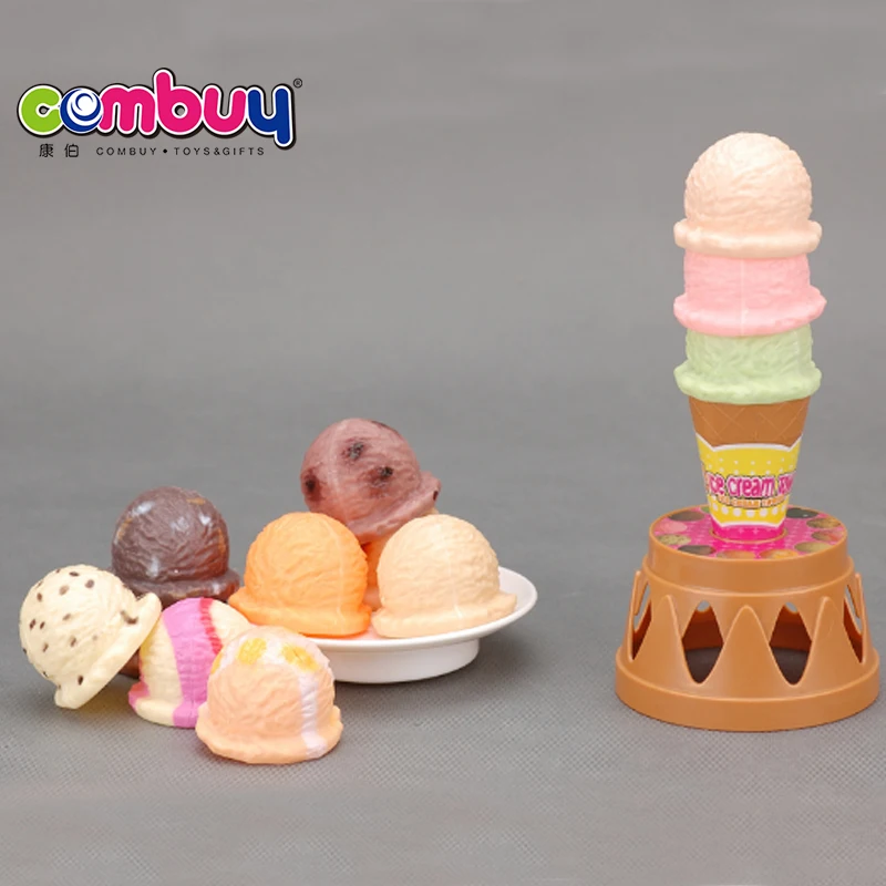 New product pretend tower stacking game kids play ice cream set toy