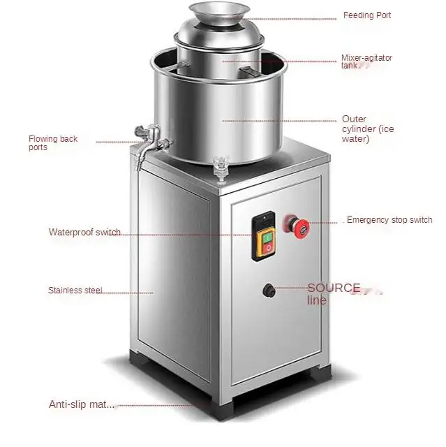 Stainless Steel Fishball Pulping Beating Machine Fishball Pulping Beater Machine Meatball Grinding Machine
