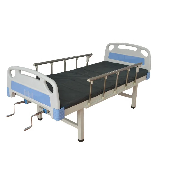 Factory Direct Hot Selling Manual Medical Bed with Double Shaking Iron Plate Head ISO Certified for Hospitals