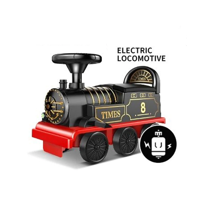 Classic music light track train sit play toys kid electric ride on car
