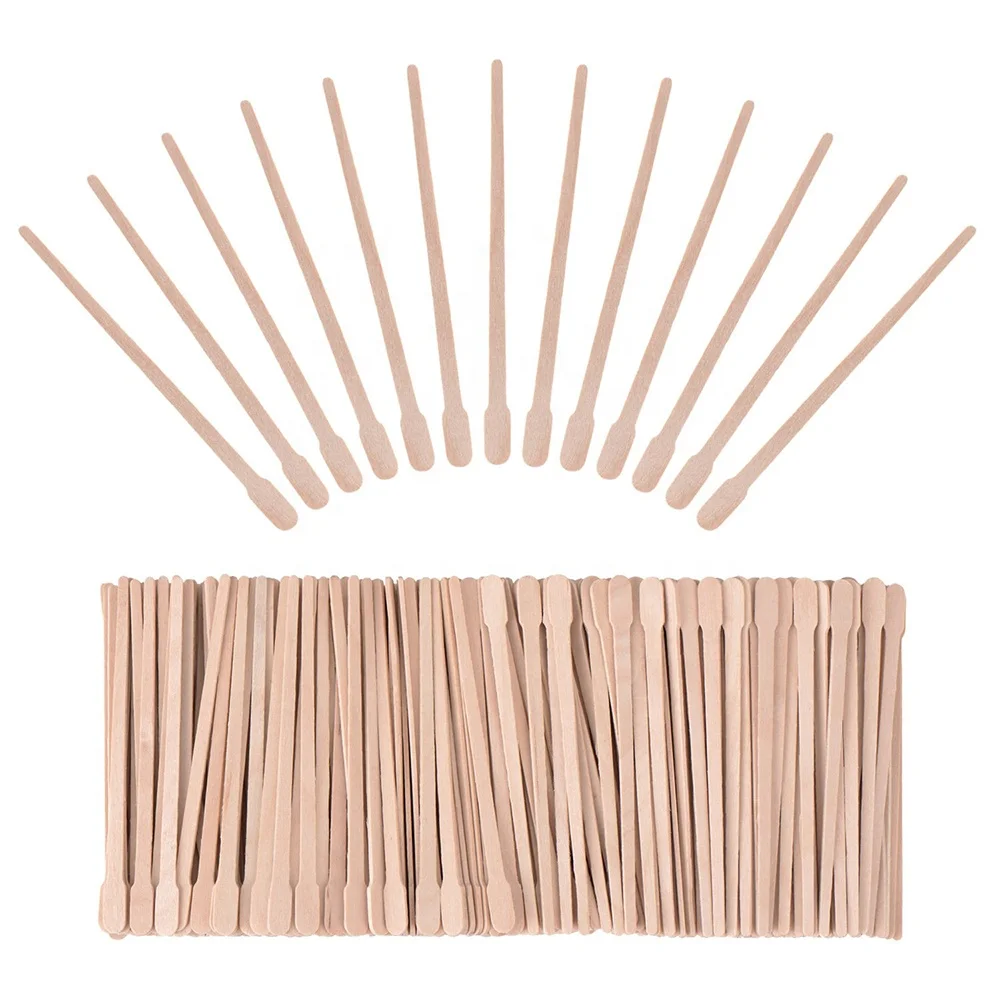 400 Packs Wax Spatulas Whaline Small Wooden Waxing Applicator Sticks Face & Eyebrows Hair Removal Sticks