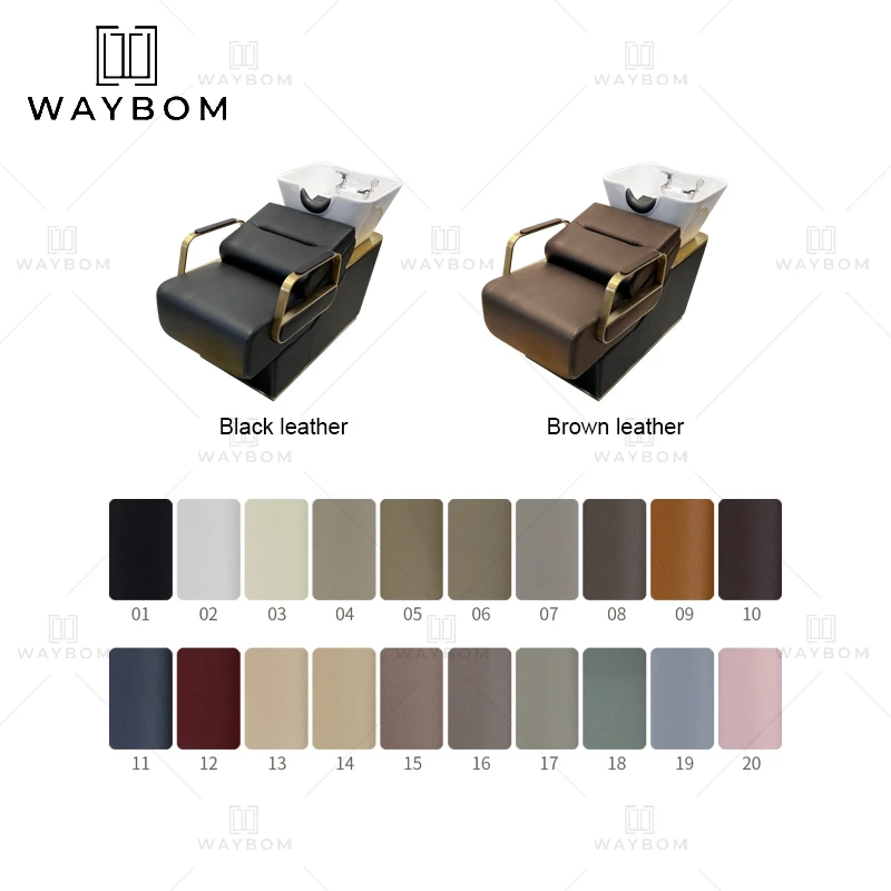 Modern black shampoo chairs shampoo bed hair salon washing chair salon furniture waterproof lay down washing salon shampoo chair