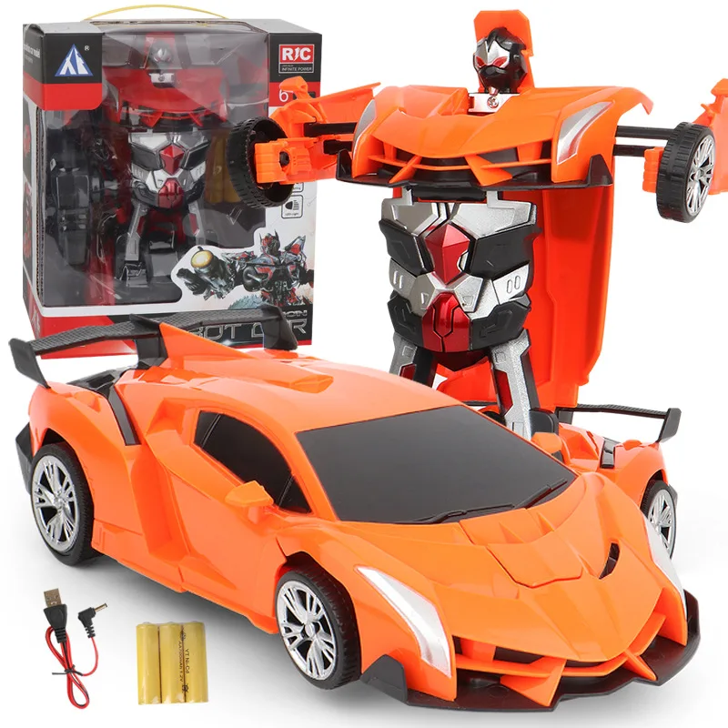 RC 1:18 5WD изменение автомобилей Робот Игрушки Детские пульт дистанционного управления деформации автомобиля Rc игрушки для детей подарок W/батарея и USB