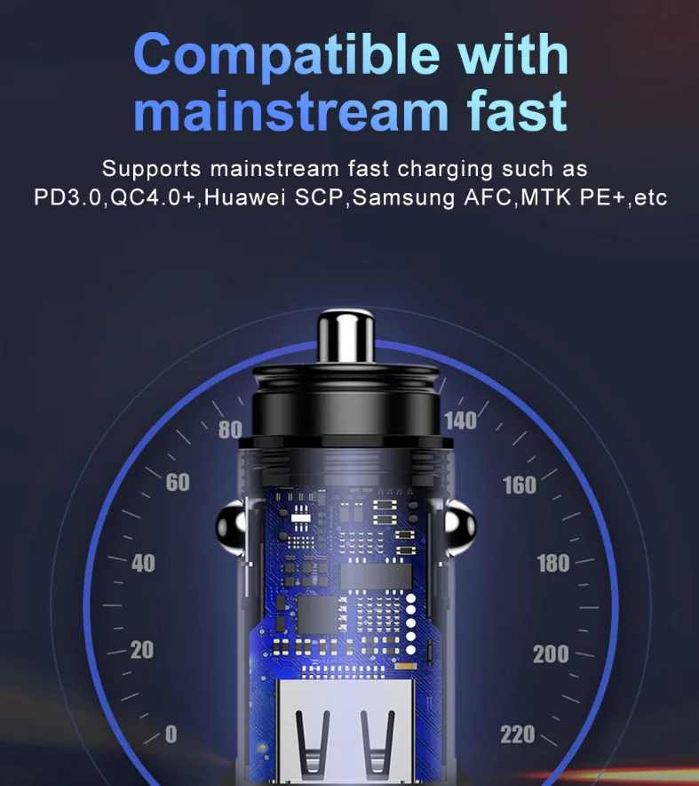 Five-fold protection car charger quick charge 3.0 usb wall charger portable mobile phone charger