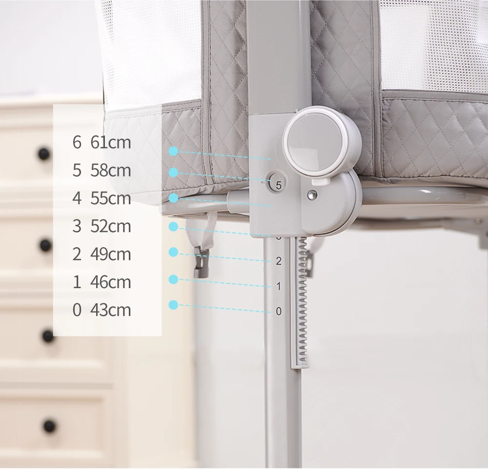 Sunveno Baby Co Sleeping crib newborn bedside bed cots Baby Cribs Travel Bed adjustable with mosquito net Baby Furniture