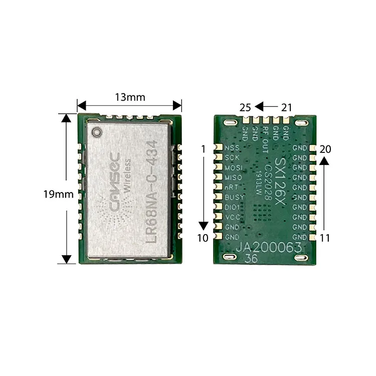 New Released Cansec LR68Na-C Semtech-Llcc68 Lora Wireless Transceiver 20dBm Module Iot Industrial Solution Best Seller