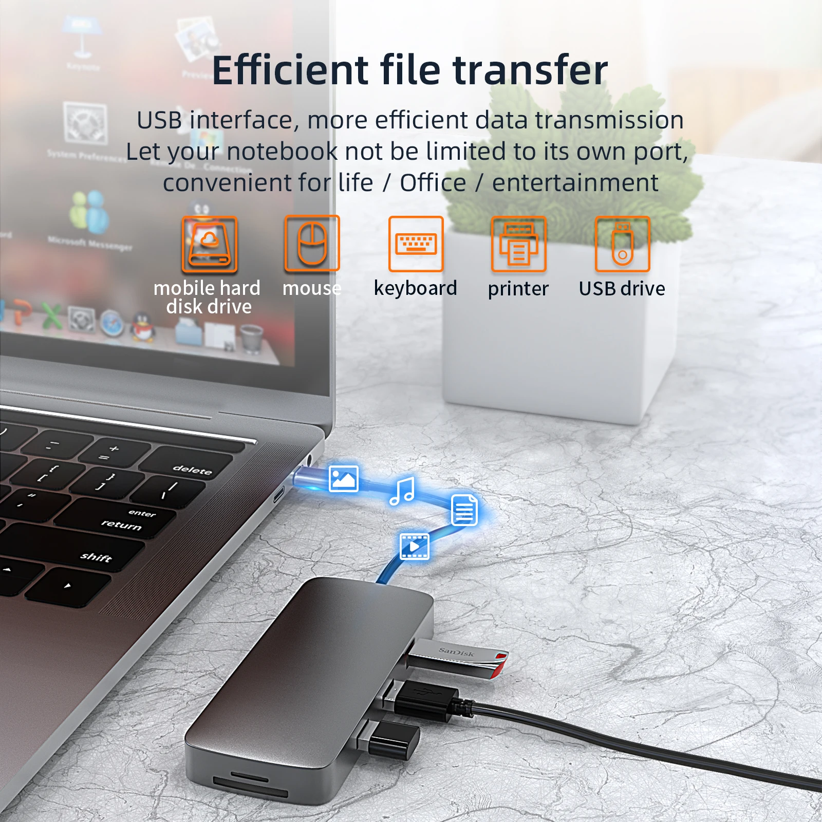 10 порт типа c концентратор USB type C для HD-MI USB3.0 USB2.0 * 2 SD TF RJ45 VGA AUDIO3.5mm звуковых частот USB-C PD