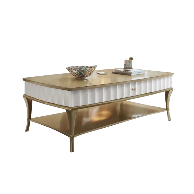 Hot selling hotel coffee table Light Luxury rectangle shape center table for living room modern hotel furniture hotel furniture