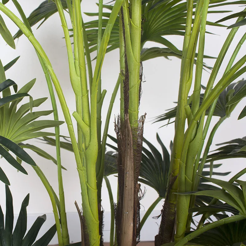 Wholesale New Design Bonsai Faux Palm Tree Large Outdoor and Indoor Decorative Plants Mini Fan Shape Artificial Palm Tree