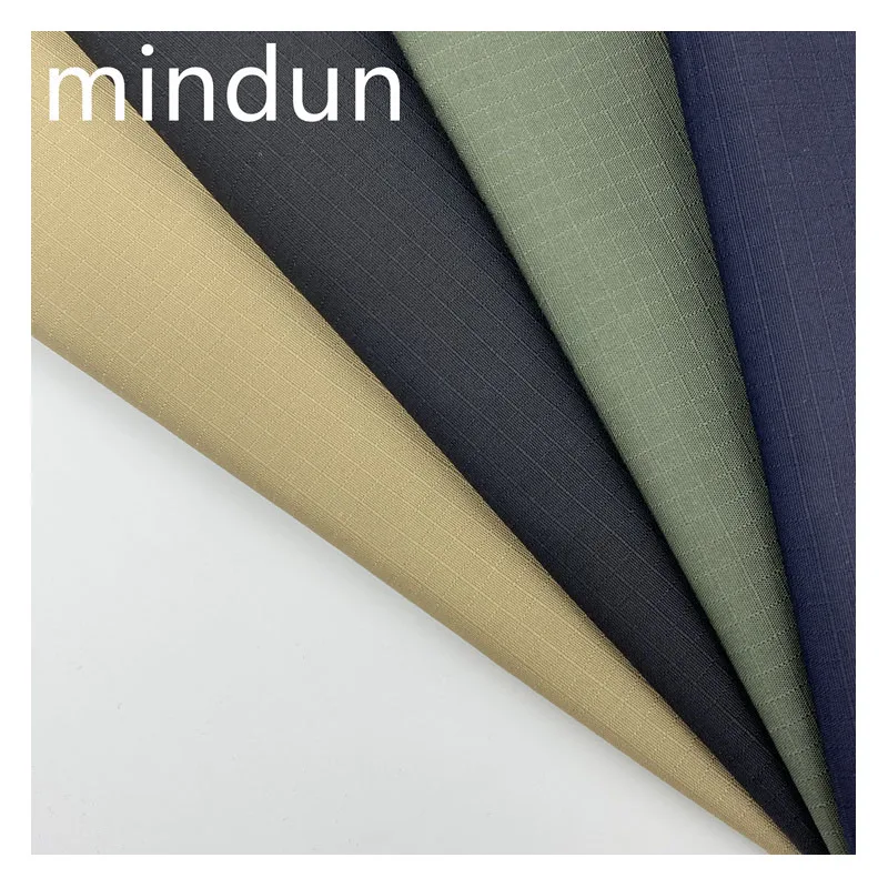 OEM ODM Mindun Workwear Fabric Manufacturer 210gsm Ripstop 35% Cotton 65% Polyester Fabrics For Uniforms