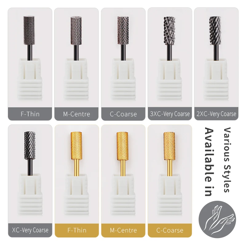 Оптовая продажа высокое качество твердосплавные сверла для удаления кутикулы карбид вольфрама высокоскоростная машина маникюра 45000 об/мин/100 шт.