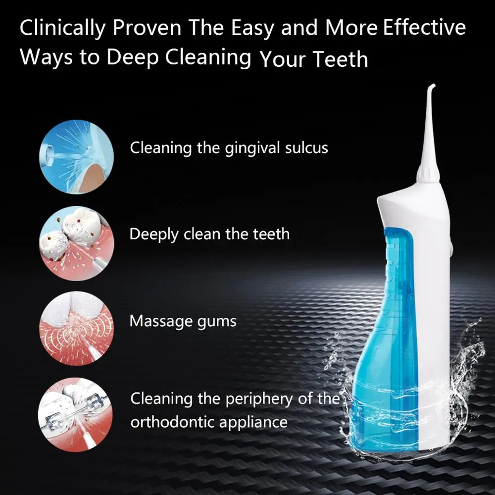 Teeth Water Flosser ,Water Pick Flosser Dental Toothbrush Teeth Cleaner,Walter Jet Portable Cordless Oral Irrigator
