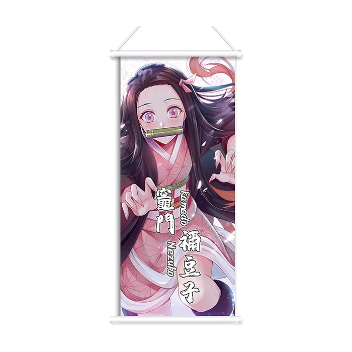 Custom Anime Poster Wall Scroll Demon Slayer Corps Hanging Paintings Wall Art Decor Scroll