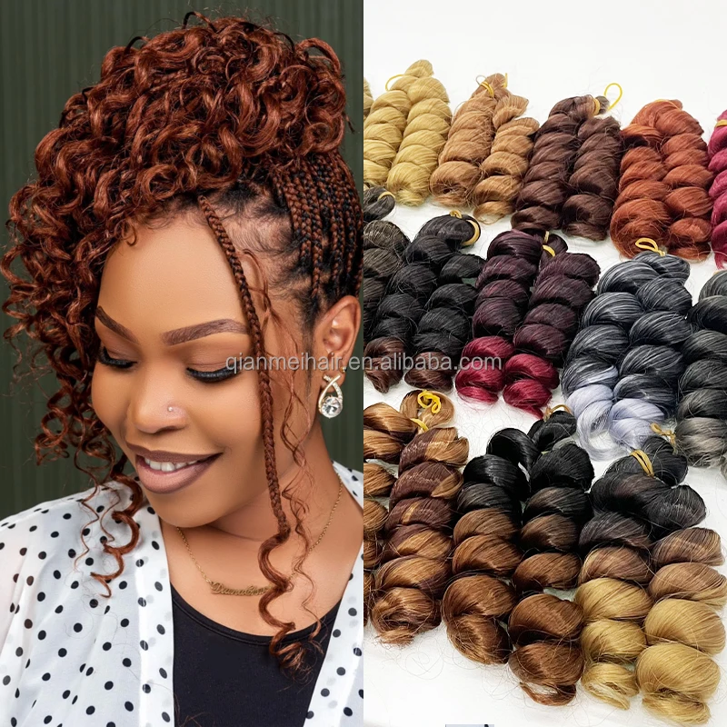 10in spiral curl French loose wave curly Crochet Braid Hair Wand curlys a crochet