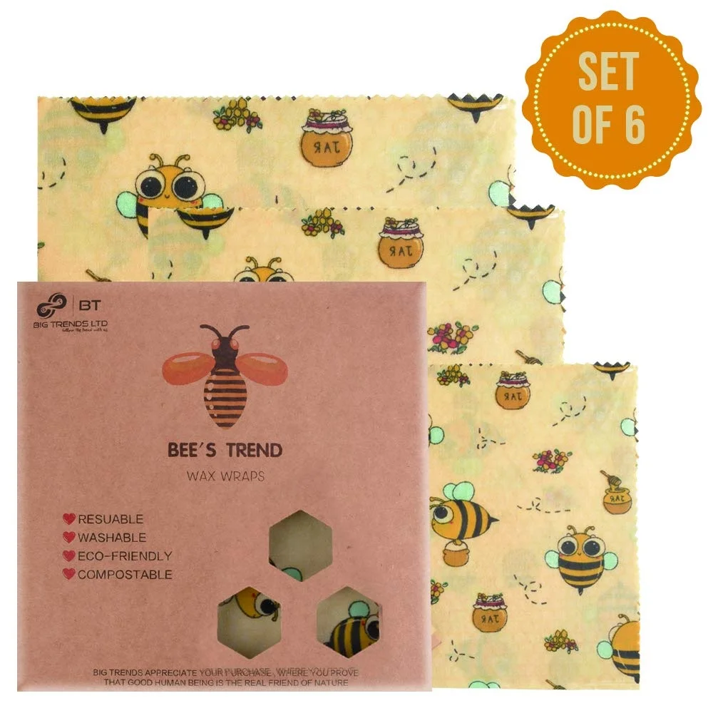 
GOTS Certified Natural Organic Biodegradable Reusable Assorted Bee wax Food wrap 