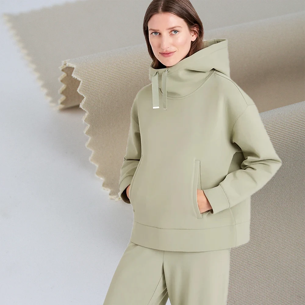 Wingtex Factory 4 Way Stretch 82% Polyester 18% Spandex Scuba Knit Fabric for Hoodie