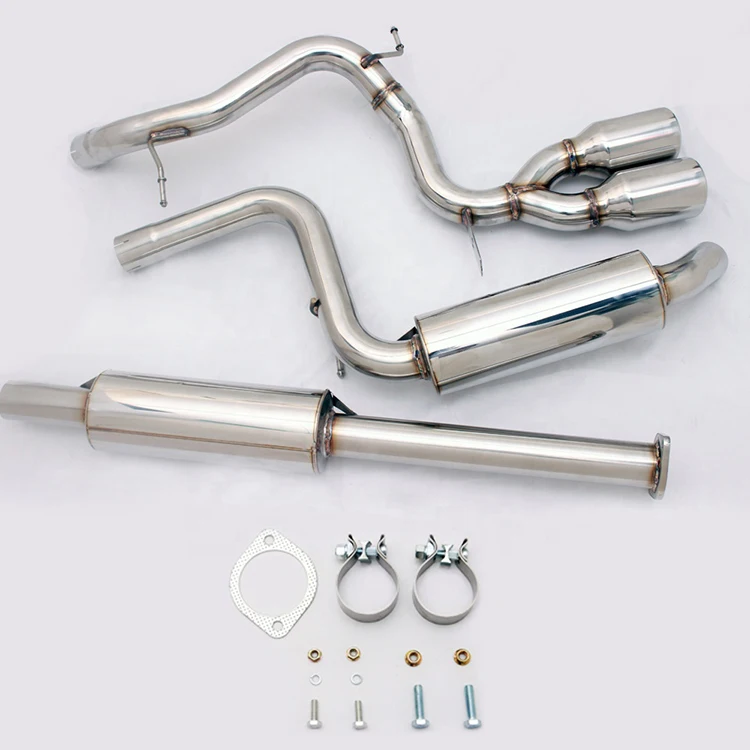 Нержавеющая сталь для спортивного автомобиля Гибкий выхлопной трубы глушитель 2013-2017 Ford Focus St задний выхлоп