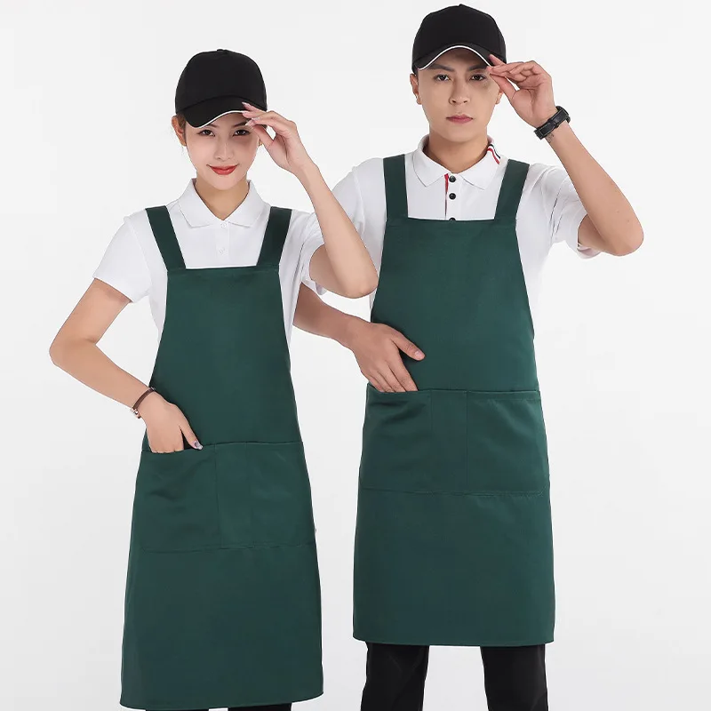 AI-MICH Leather Apron Waterproof And Oilproof Adjustable Chef Uniform Coffee Western Restaurant Smock Fabricate Wholesale
