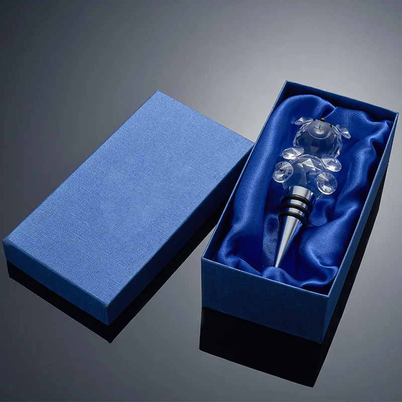 wholesale Crystal Glass wine bottle stopper custom logo creative wine stoppers champagne bottle stoppers for wedding