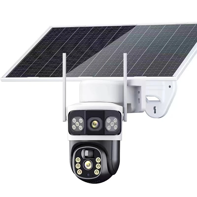 Solar Power System of CCTV camera  with battery Security camera 4G wifi network all in one connect mobile app monitoring