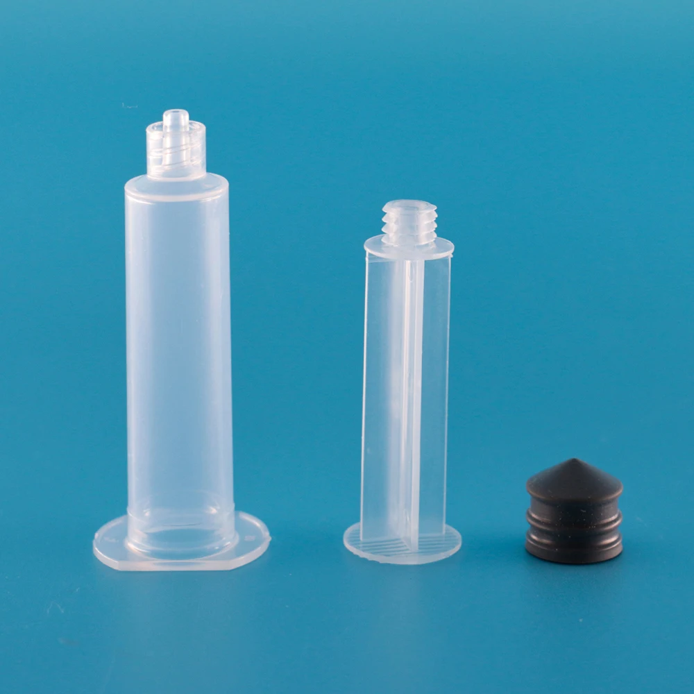 Custom designed 90mm polypropylene pre-filled syringe for medical infusion equipment