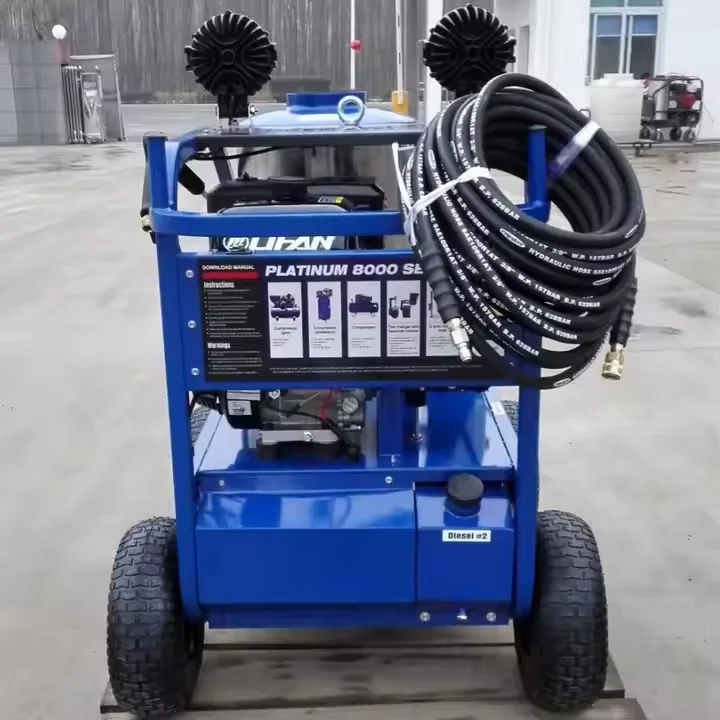 5000psi бензиновый двигатель горячей воды высокого давления Мойка с фарами