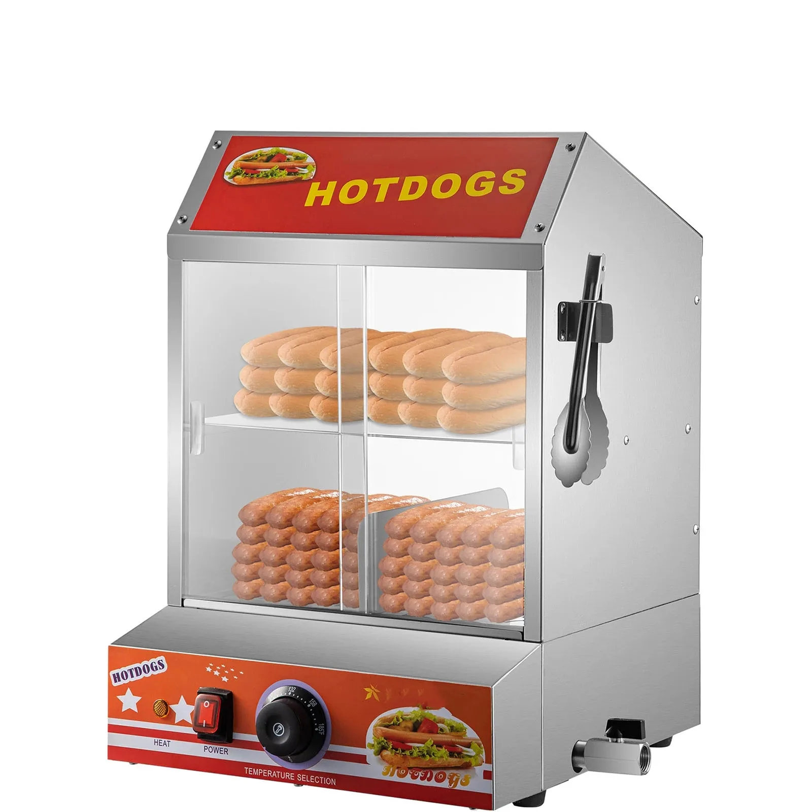 Electric Hot dog Machine Sausage Baking Machine Commercial Sausage Maker Automatic Mini Dual Control Temperature