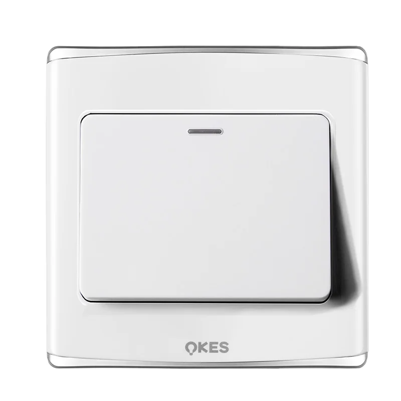 New Style UK Universal Sliver Alloy Contact Wall Switches With 1 Button