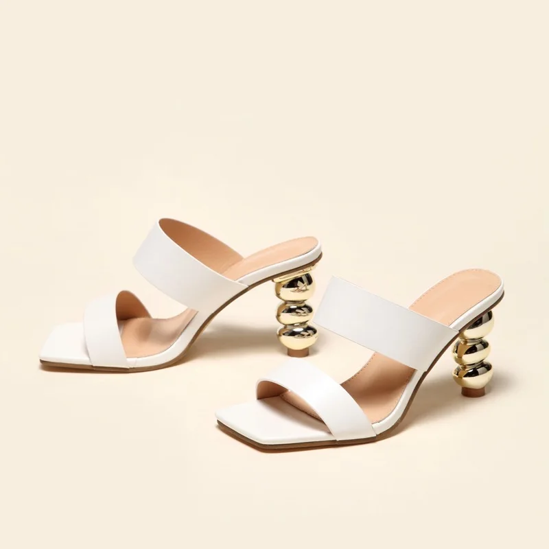 Drop Shipping 2021 Summer Fashion Sandals High Heels Women Ladies Shoes Special Heel Sandals Plus Size