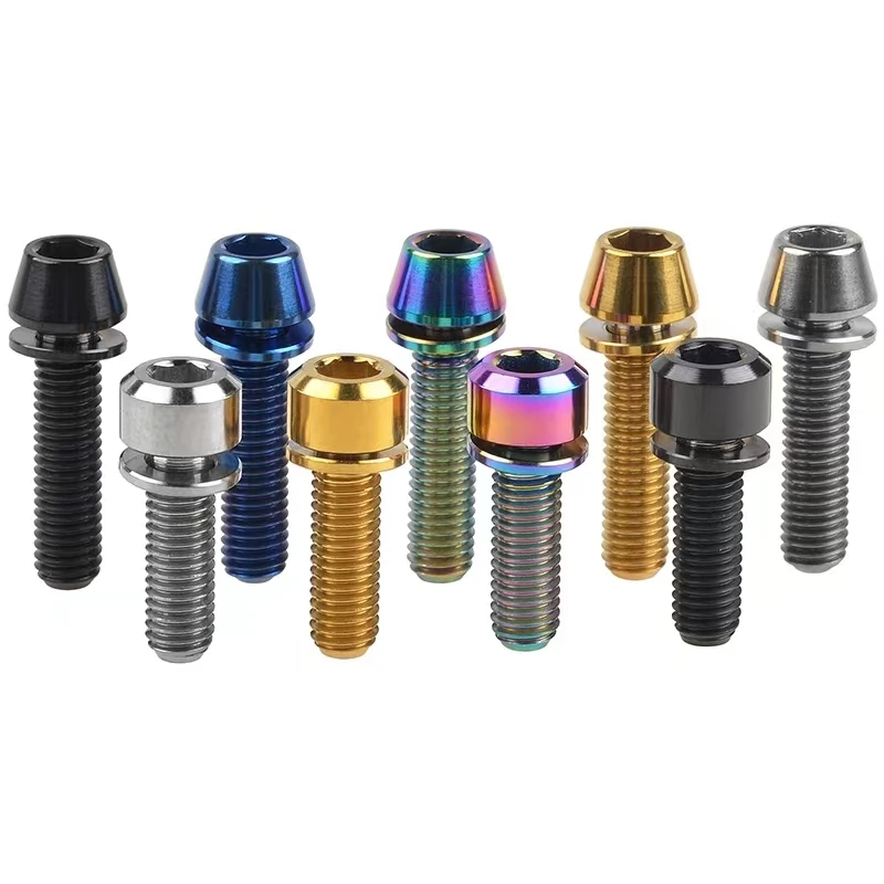 custom length special torx hex head  Anodized colored M3 M4 M5 M6 M8 M10 M12 bicycle motorcycle titanium screw