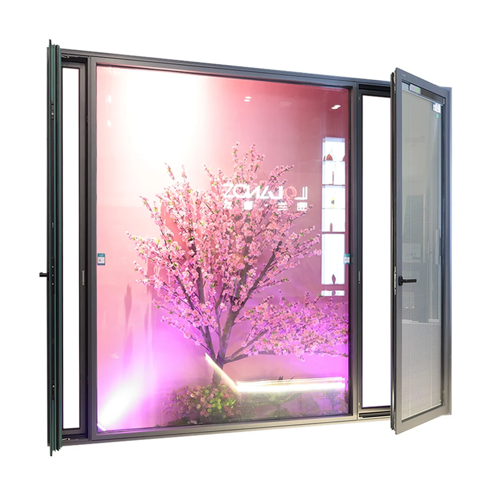 Residential Project Double Glazed Aluminum Window Outside  Opening Glass Casement Windows