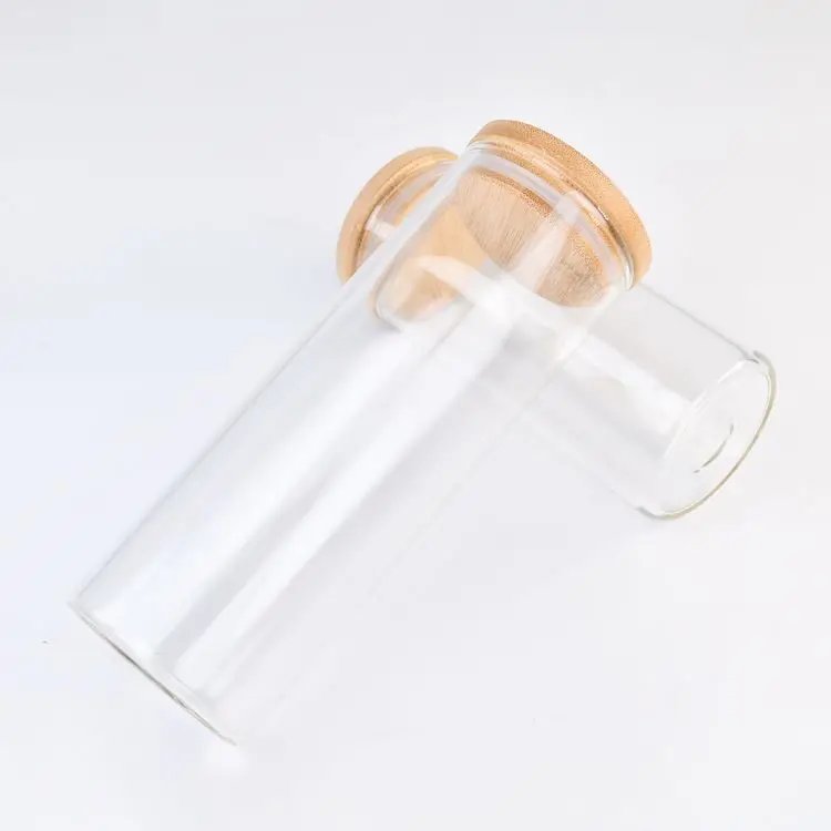 Airtight  Borosilicate Kitchen Storage Glass Jar Spice Tea Nut Container With Bamboo Lid