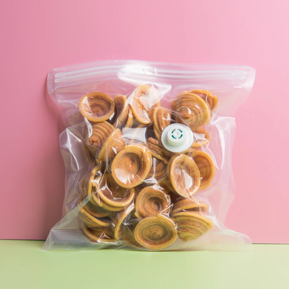 Factory price Vacuum Food Zipper Bags 30% recyclable material Vacuum Storage Bag with Valve