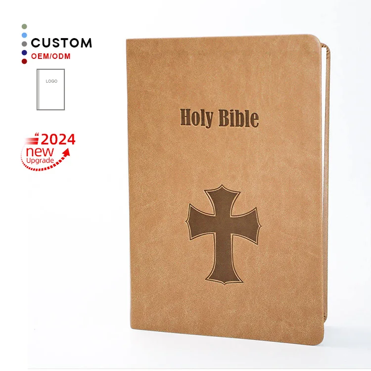 Custom High Quality Customized Holy English Leather Bible King James Version Planner Printing Book Bibles Christian Religious