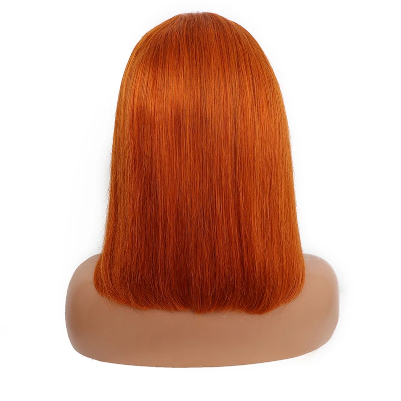 Lace Front Short Bob Wig Indian #350 13X4 Straight Lace Transparent Frontal Wigs Human Hair For Black Woman