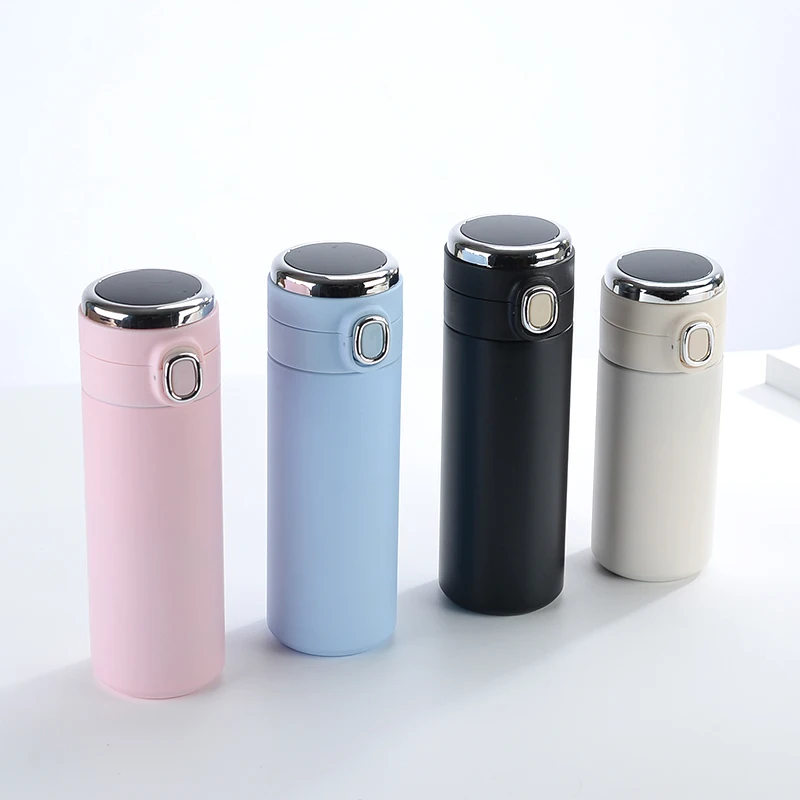
Portable stainless steel bouncing cup lock thermos vacuum double-layer insulation pea straight cup outdoor 
