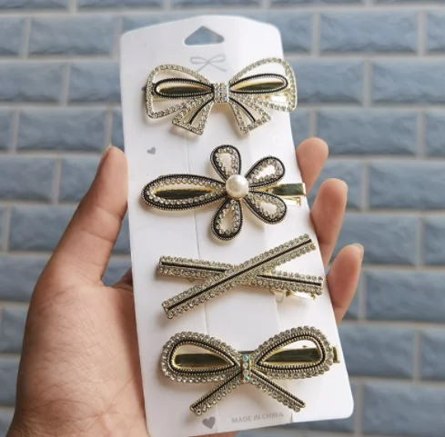 hot selling pearl diamond crystal hair clips hair pins sets summer classic heart star flower hairclips Barrettes hair ornament.png