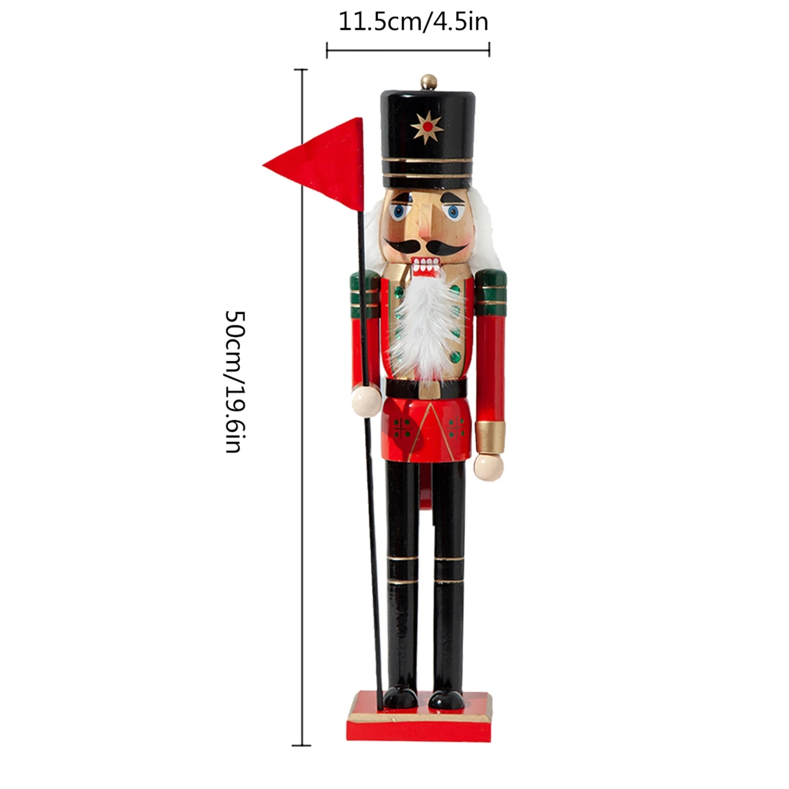 Handcraft Wooden Nutcracker Puppet Doll Soldier Figurines For Room Decoration Christmas Kid Gift