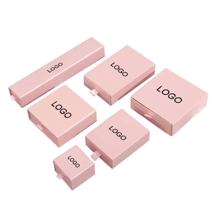 Customized Paper Cardboard Drawer Jewelry Packaging Box Gift Boxes Necklace Earring Bracelet Ring Jewelry Box