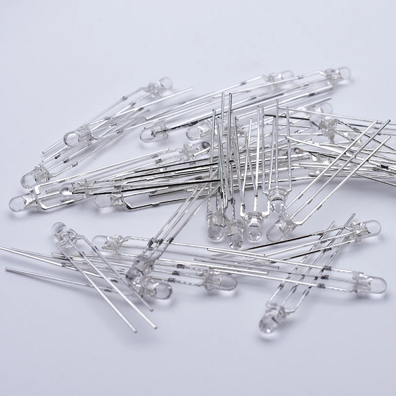 1000pcs/bag Bicolor Red Green Blue Yellow clear Lens Round 3 Pins Two Colors 3mm Led Diode For Indicator light