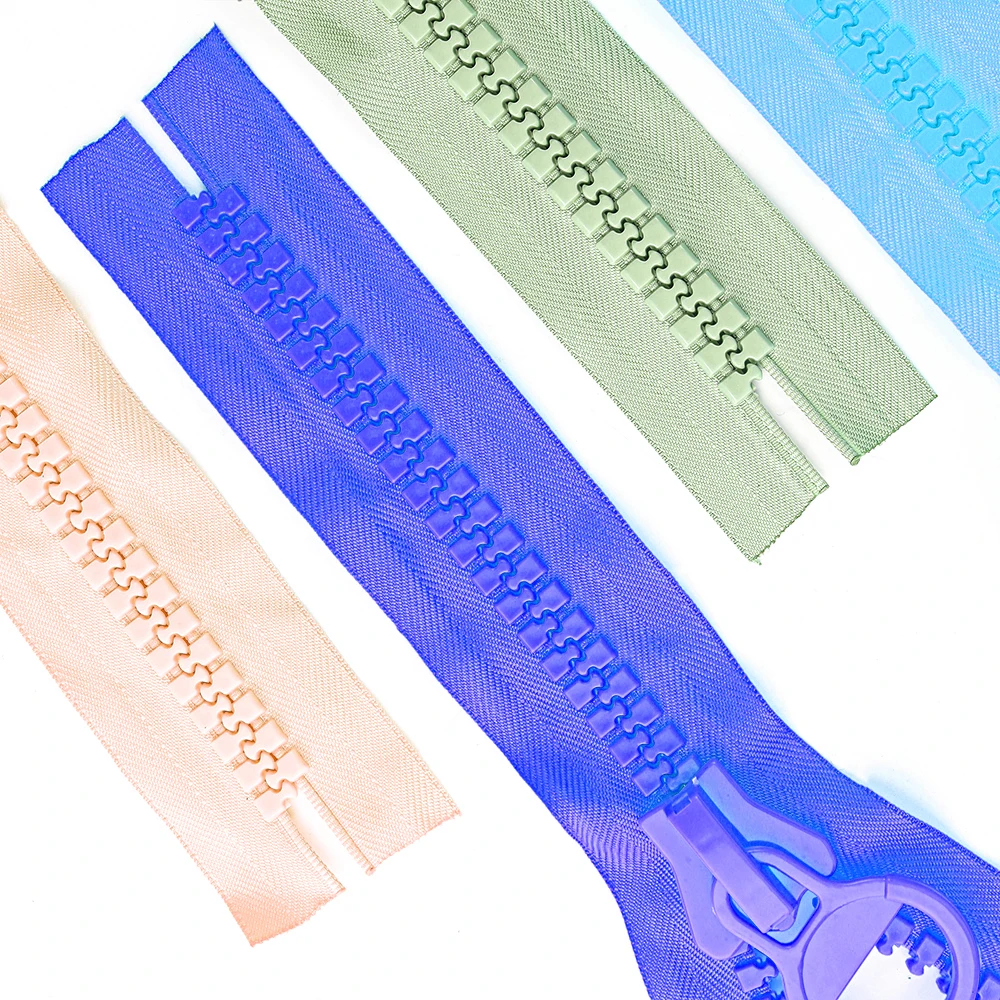 #10  Industry supply oversize zippers big teeth plastic zip for clothing