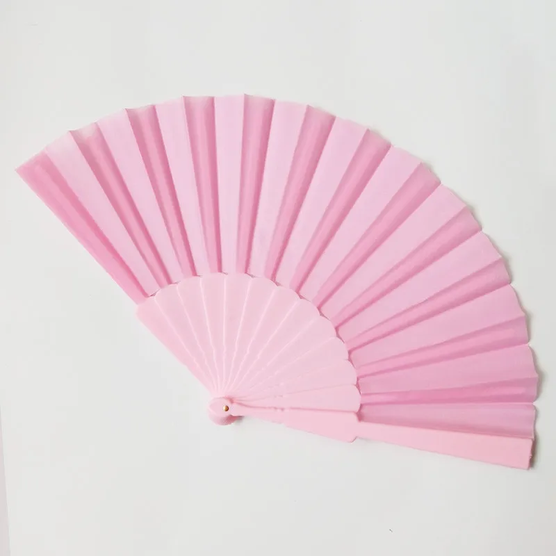 Hot Selling 23cm *42 cm Portable Folding Fan Plastic Hand Fan Custom Printed