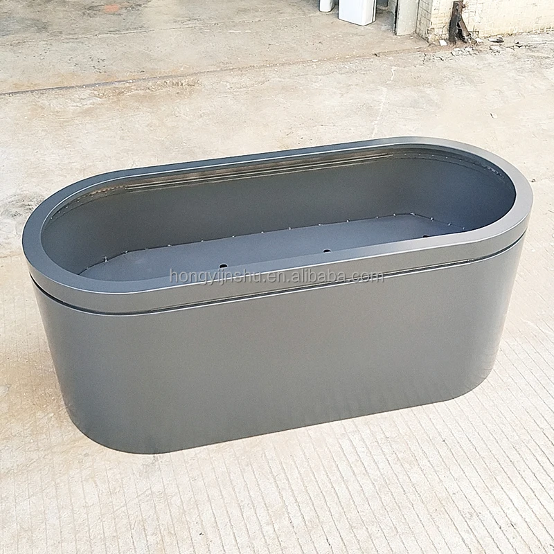Low price outdoor planters long large flower pots planter flower pot metal planter
