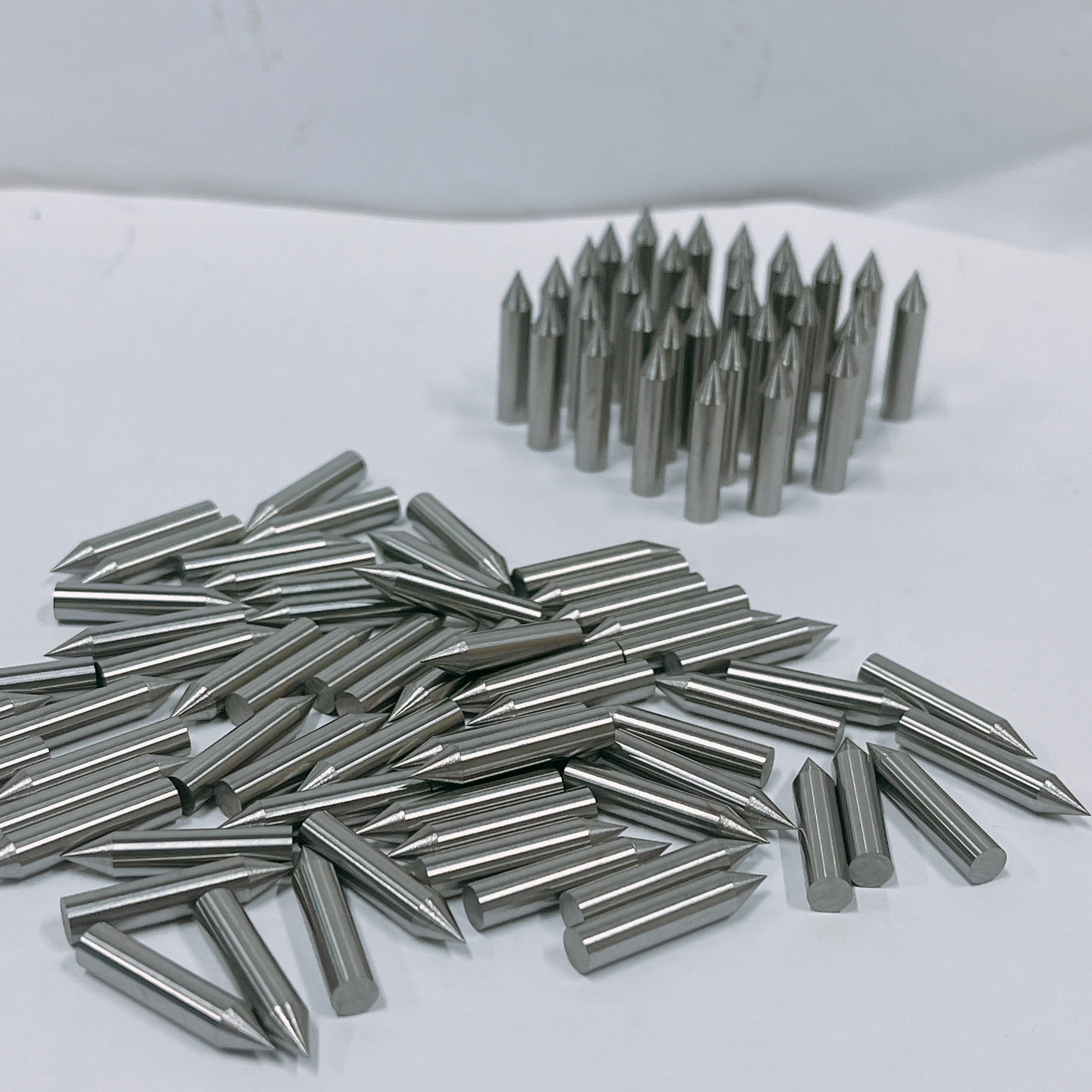 tungsten carbide needle sharp pin dia 0.3 0.4 0.5mm 2.75mm with angle for drilling/dental/valve