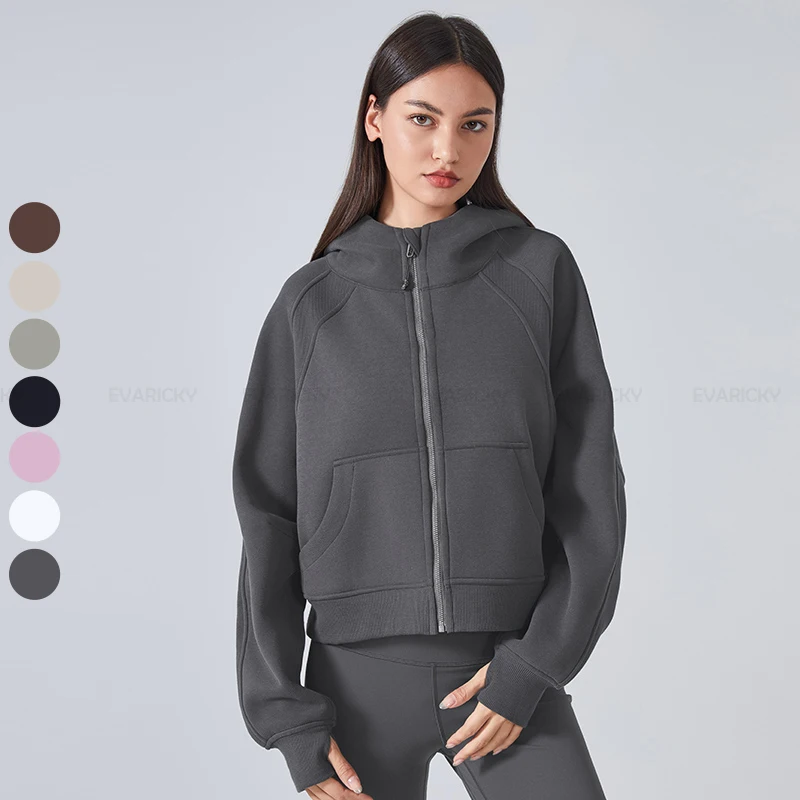 New High Quality Women Clothing Manufacturers Custom Streetwear Sports Hoodie Blank Casual Wear Zip Up Hoodies