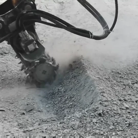 Earth Auger Milling Machines Rock Crusher Stone Crushing Machine Hydraulic Drum Cutter