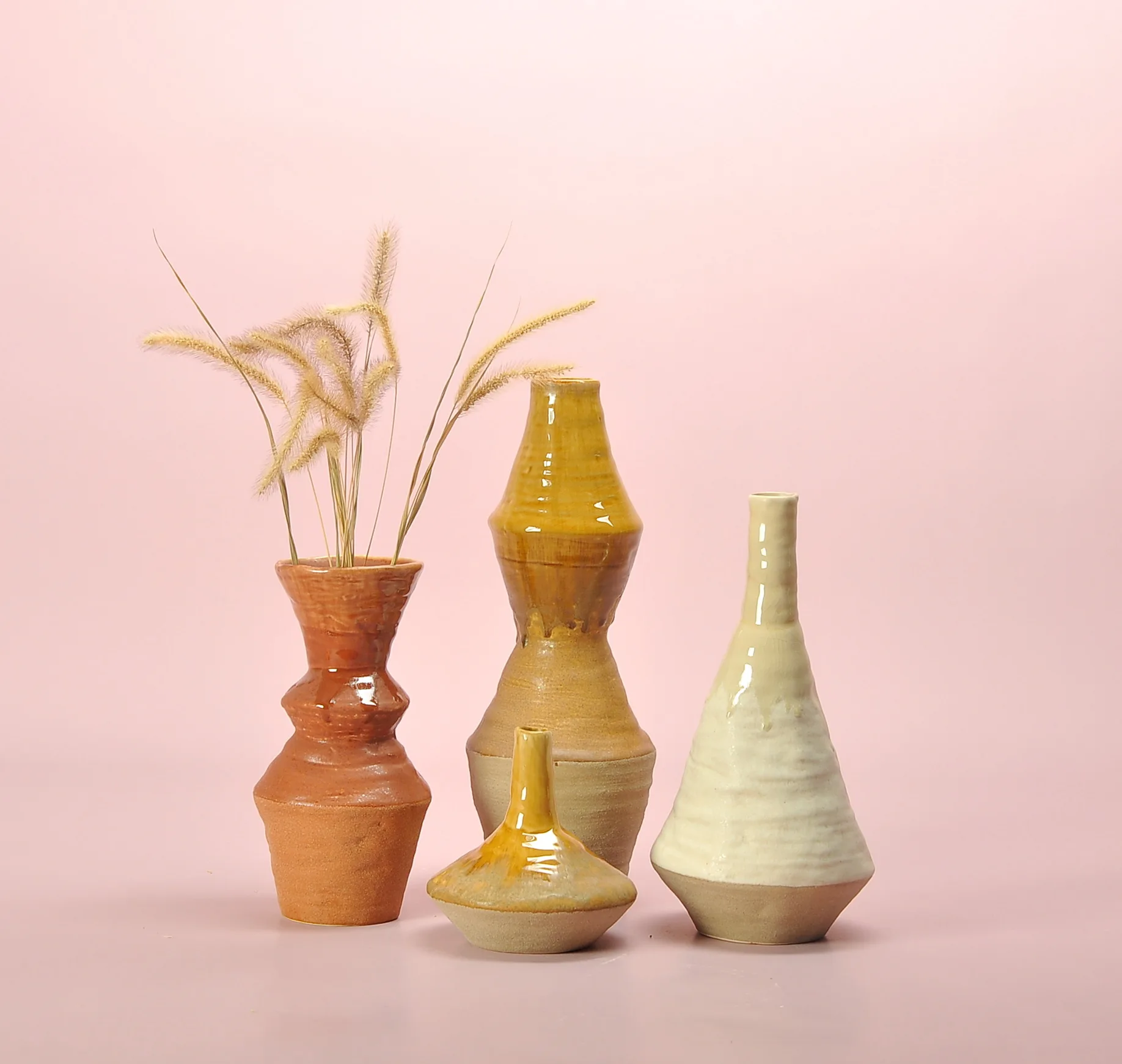 Nordic style rustic table living room glazed home decor antique chinese china ceramic vase vintage vase