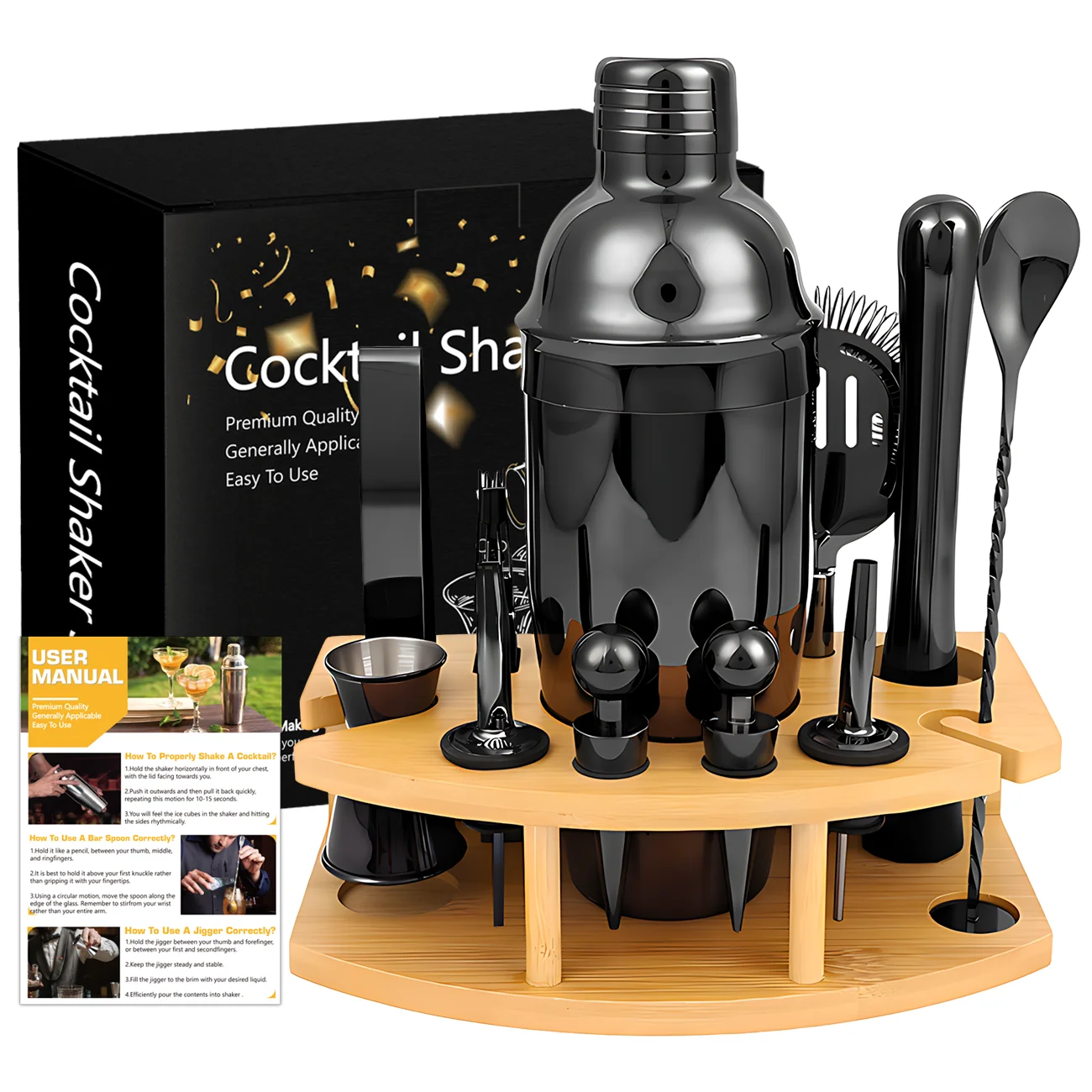 Forneed barman mixologist cocktail set bar tending kit mixology bartender kit