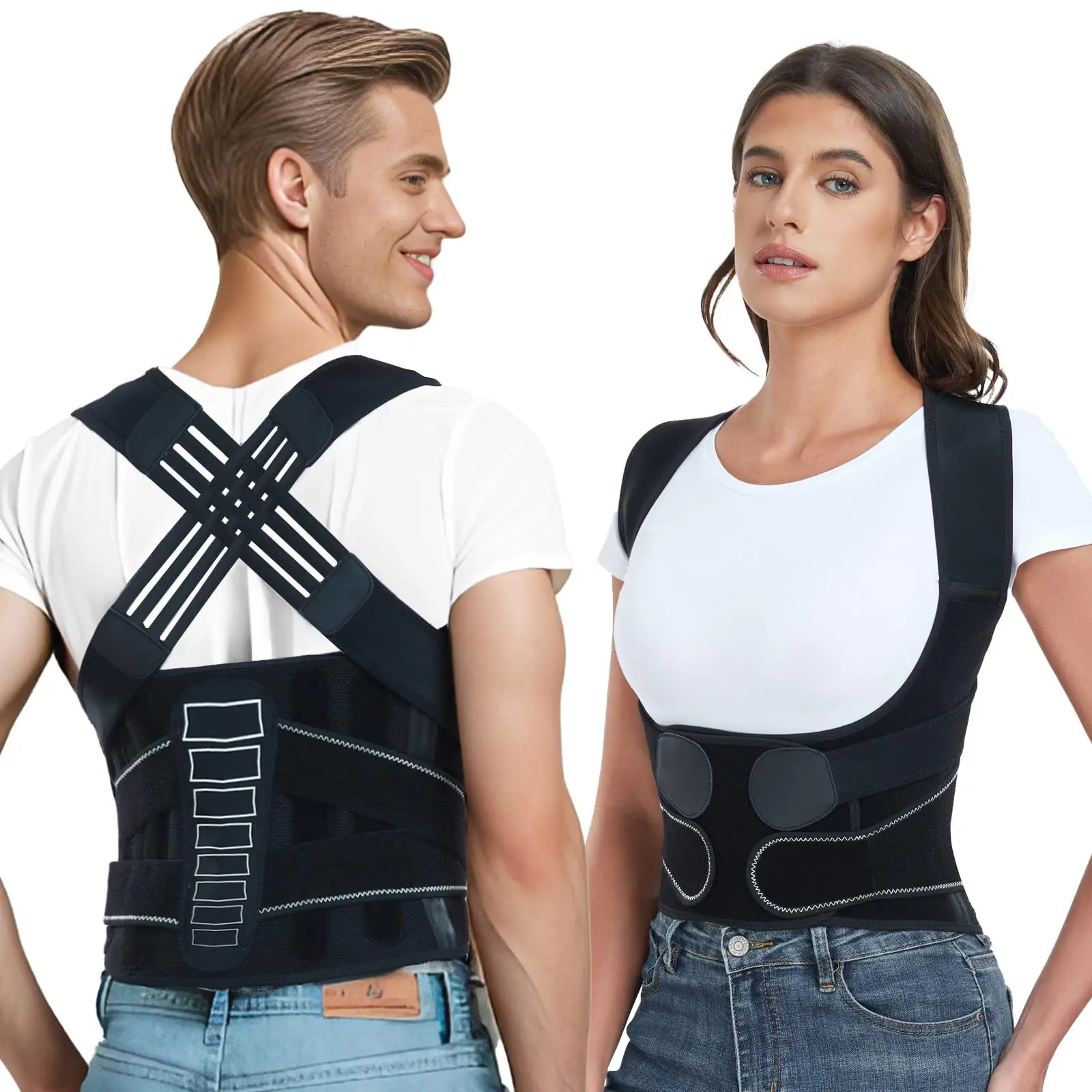 Waist trainers Adjustable Back Shoulder Posture Corrector Belt  Back Brace Posture Corrector For  hunchback Correction